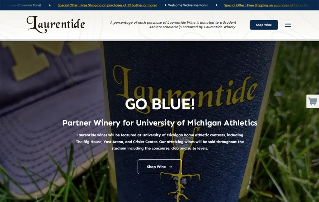 Laurentide Winery Shop Site